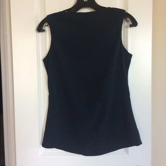 navy blue sleeveless top - Picture 2 of 4